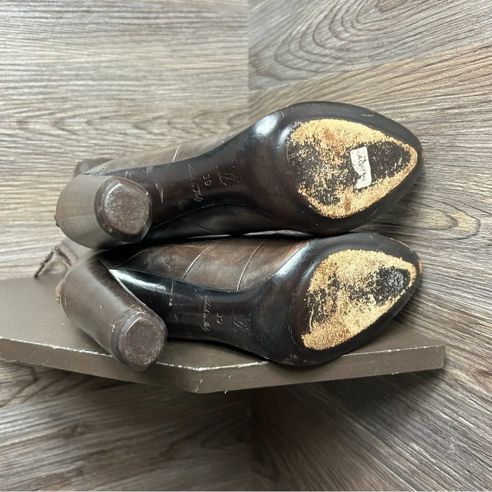 Louis Vuitton Brown Leather Women's Boots - Picture 6 of 9